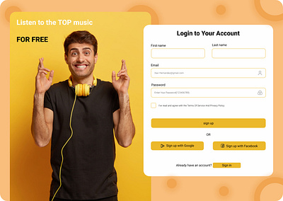 login page