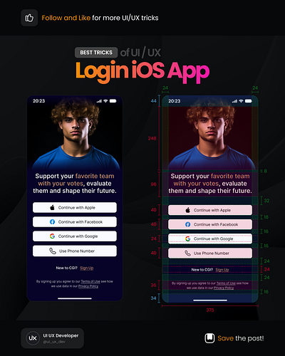 Login iOS App app design typography ui ux