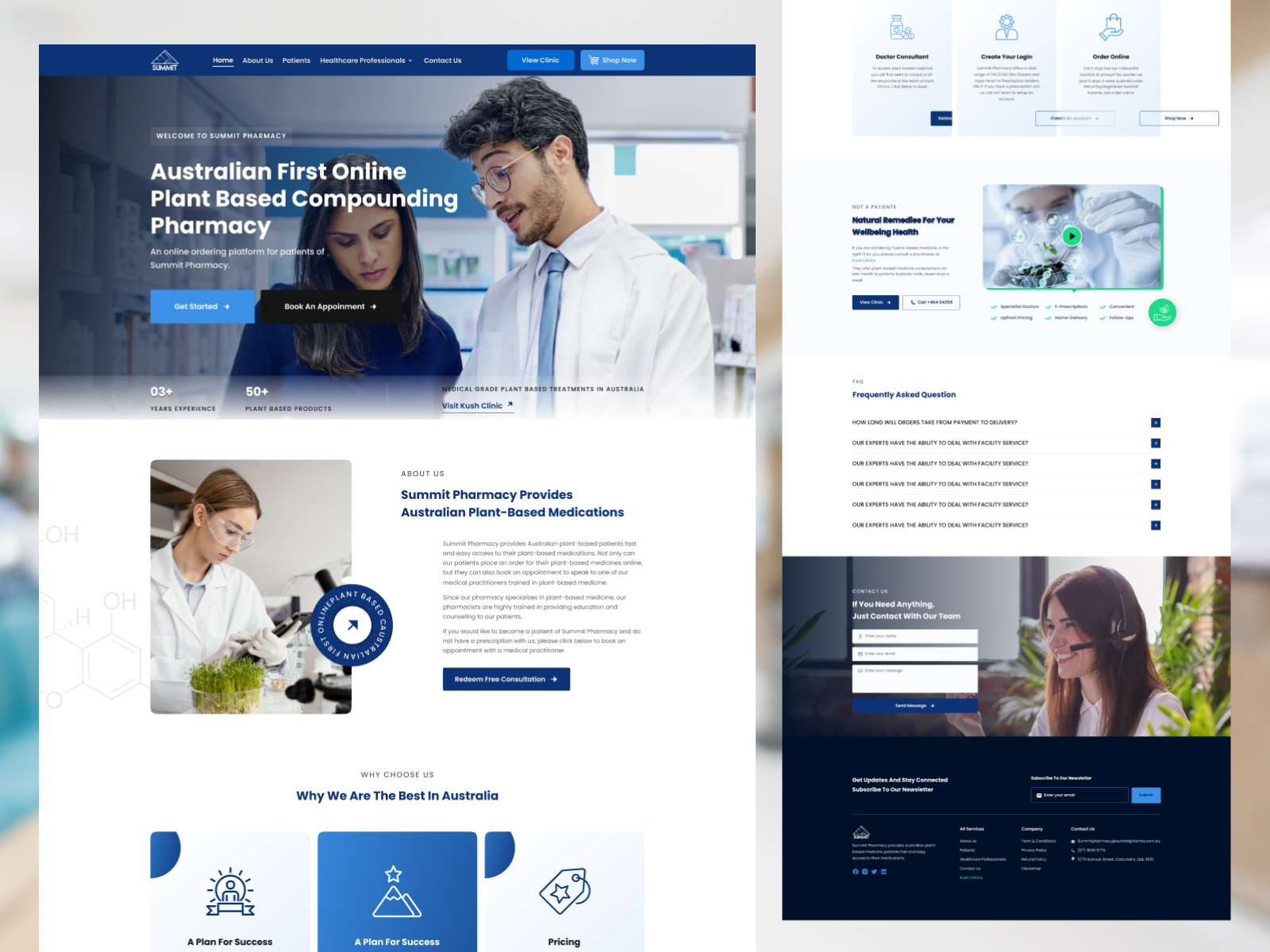 Cannabis Pharmacy - Website UI agency website branding cannabis design graphic design illustration landing page landing page ui logo pharmacy pharmacy ui pharmacy website ui user interface ux website ui
