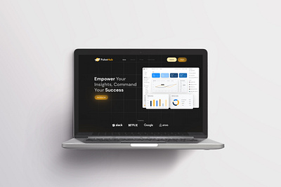PulseHub SaaS | Landing Page adobe photoshop dark theme design figma landing page saas ui ux uxui web design