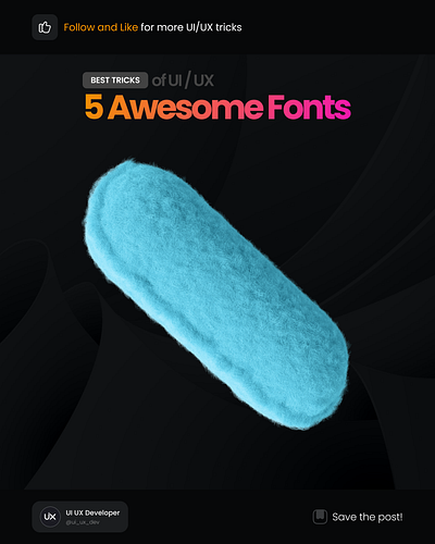 5 Awesome Fonts app branding design graphic design illustration minimal typography ui ux vector