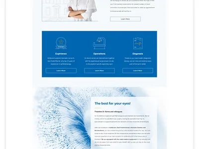 Ophthalmology dentist health landing medcare medical page teeth web design