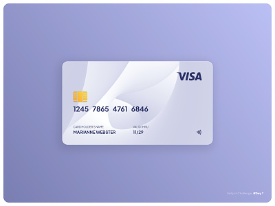 Credit Card Design challenge credit card daily ui challenge dailyui design front view ui visa