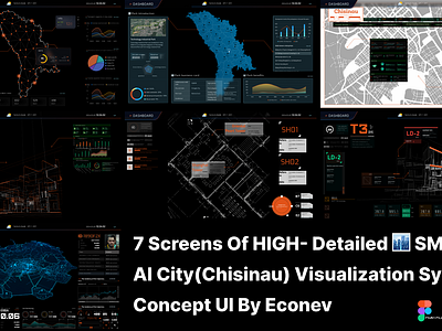 🏙️ SMART AI City(chisinau) visualization system concept UI by e app branding chisinau city conev design econev evgheniiconev figma graphic design illustration lizzardlab logo moldova smart smartcity ui ux vector