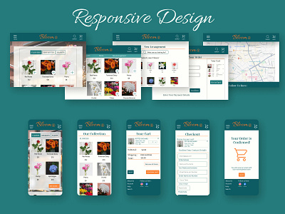 Case Study : Bloom Responsive Web Design competitive audit desktop figma logo design mobile prototype responsive web design ui ui design usability study ux ux design ux research wireframes