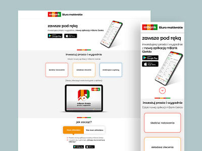 mBank Landing page design ui uxui web webdesign