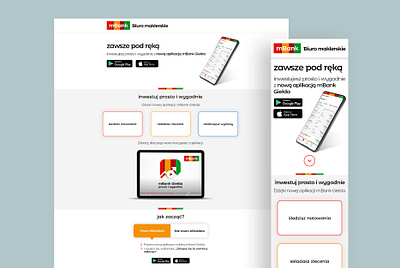 mBank Landing page design ui uxui web webdesign