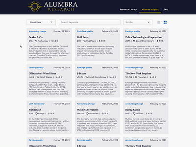 Custom web-based document highlights depository components design design system doc search docsearch document research highlights sentieo ui uikit ux wireframing