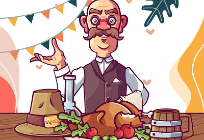 Happy Thanksgiving design graphic design illustration vector