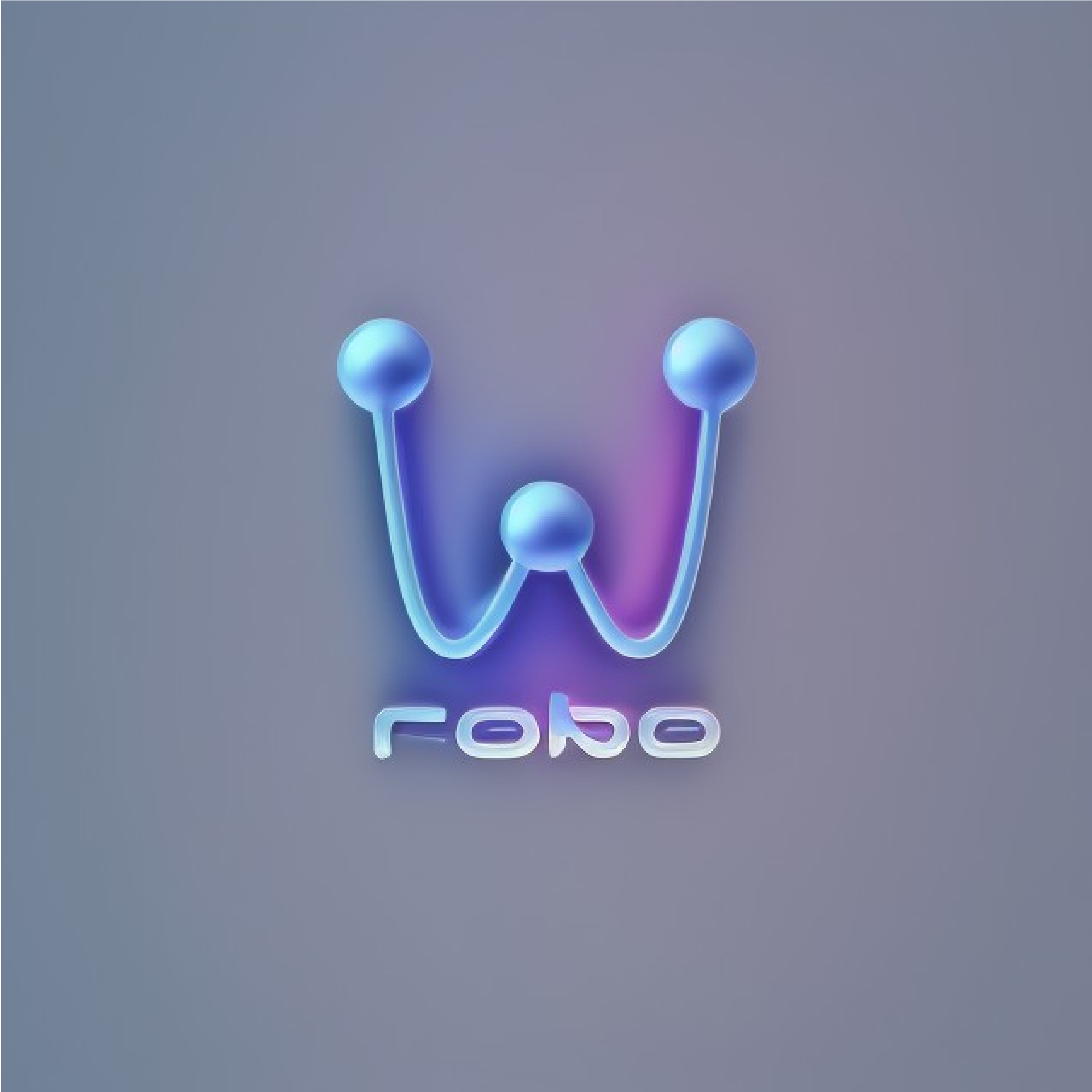 Logo for RoboWork AI company 3d ai figma identity logo