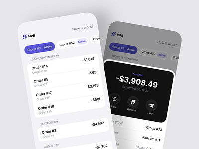 MPB - Automatic payment of ransoms amazon app clean design finance graphic interface marketplace mobile payment shop ui uidesign uitrends userexperience userinterface ux uxdesign wallet webdesign