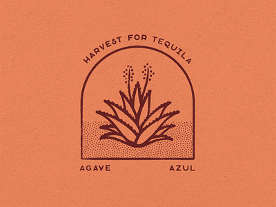 Agave Azul Fruit Stamp branding design graphic design illustration logo typography