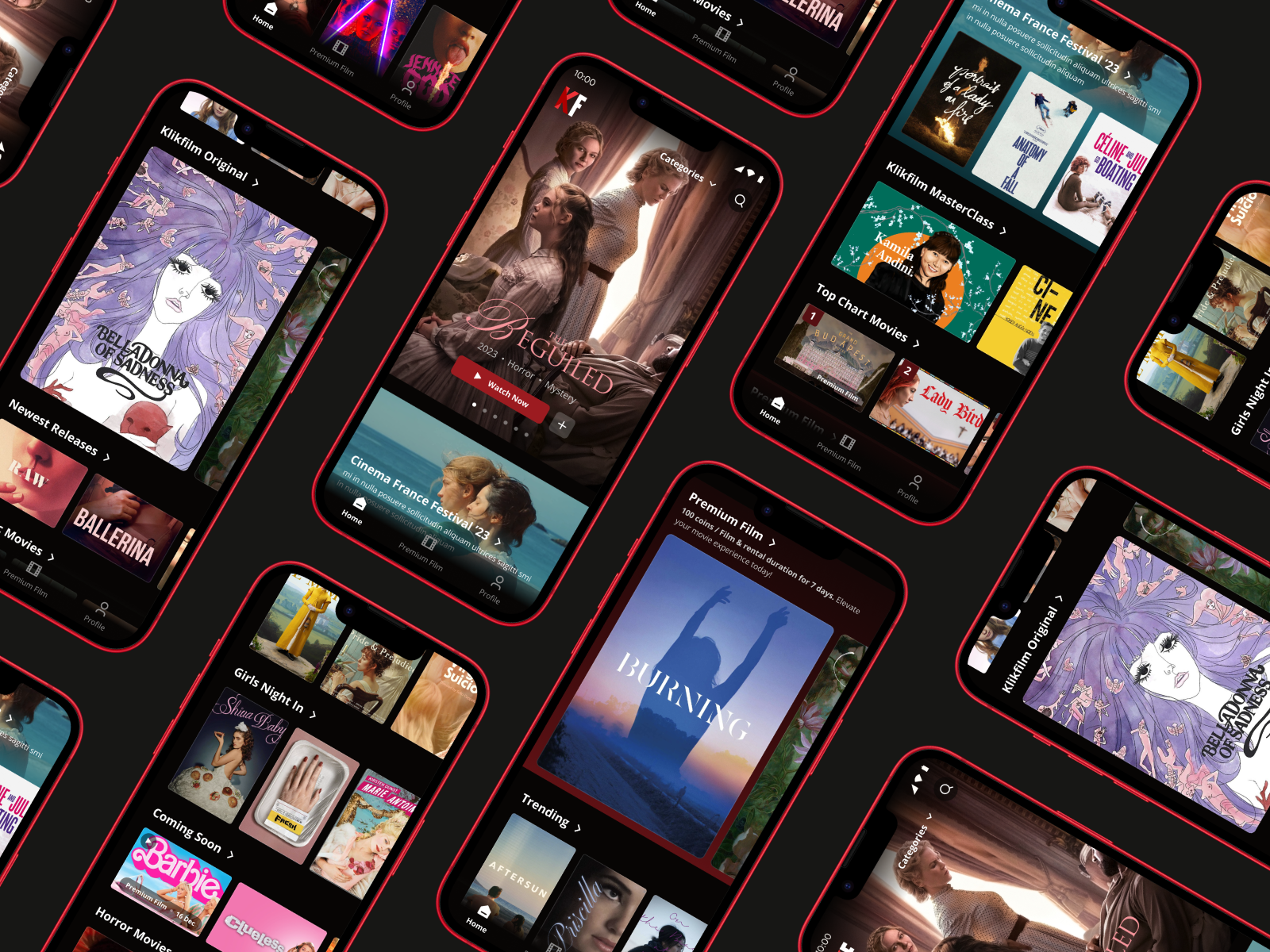 UI Exploration for Klikfilm App app app design application design film app films interface mobile design mobile ui movies movies app streaming app streaming platform ui ui ux video app video streaming