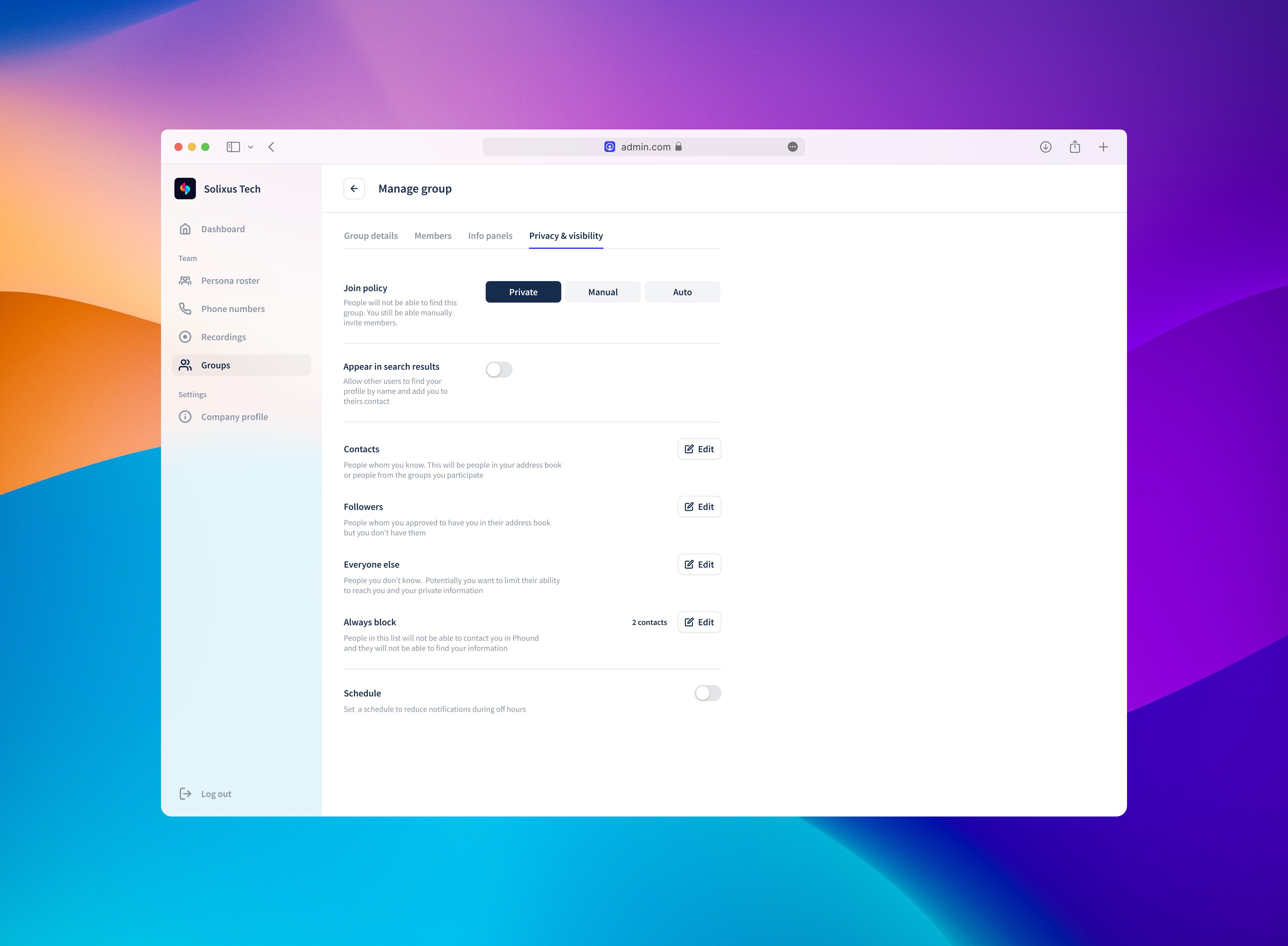 admin panel, edit persona screen admin adminpanel clean dashboard minimal saas ui ux web