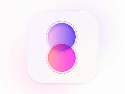 Product meets... icon app branding icon logo pink purple squishy ui vector