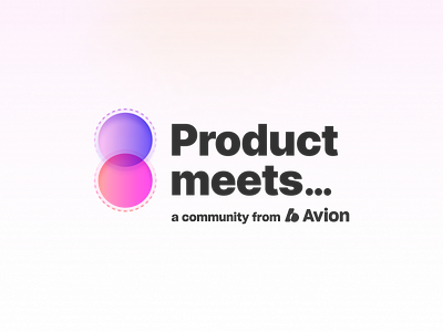 Product meets... logo avion branding logo pink product managemet purple squishy ui