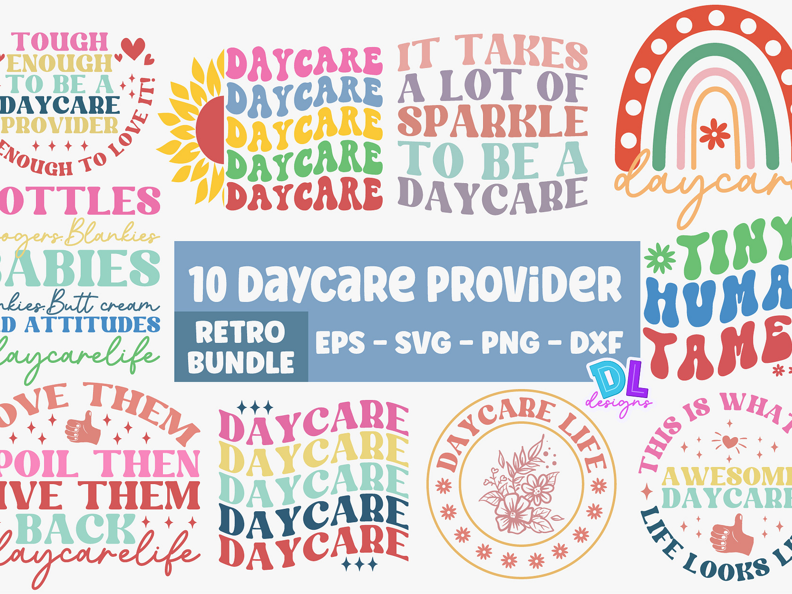 Daycare Provider Retro Bundle by Dulu Mia on Dribbble