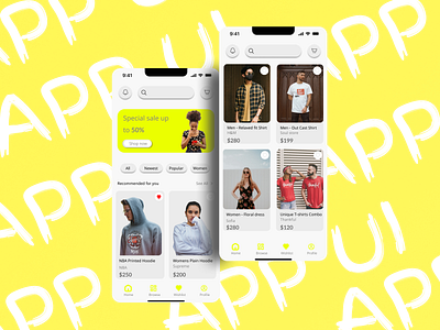 Clothes App UI Design app design dribble ecommerce figma ui