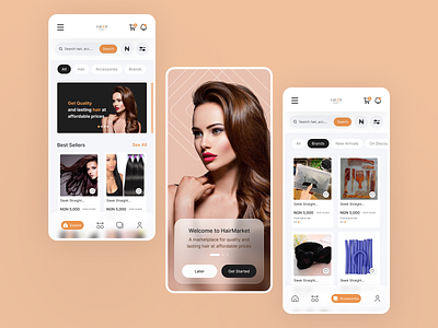 HairMarket Mobile App figjam figma mabel okeke mabelpraise mobile app design mobile design the good designer ui uiux uiux design uiux designer user experience design user experience designer user interface design user interface designer ux website design website designer