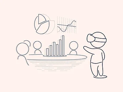 VR business meeting business future illustration line art meeting minimalist simple ve vector virtual reality vr
