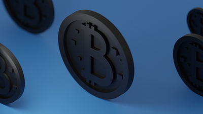 BTC cookie 3d bitcoin blender coocies illustration