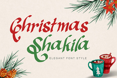 Christmas Shakila beautiful branding christmas design engagement font font design graphic design handwritten illustration logo santa ui valentine wedding winter