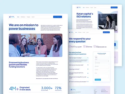 Katan Capital | Pages Design business design figma finance financial fintech grid growth investment leader money product responsive services startup success ui ux web website