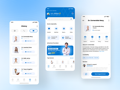 Doctor Appointment App UI - Dokterku allergy app application appointment covid cure design developer doctor doctor appointment health medic medical medicine mobile therapy ui uiux user experience user interface