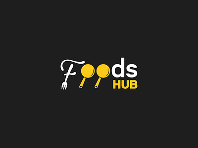 Food Logo Design | FoodsHub | Restuarent brand identity design branding design dribble logo food logo food logo design graphic design illustration logo logo design logodesign logomaker masumbhuiyan restuarant logo ui