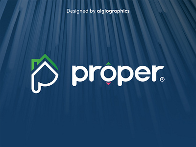 Proper Logo Design algiographics branding designoutofthebox graphic design home logo house logo logo logo creator logo design p logo design proper proper logo design