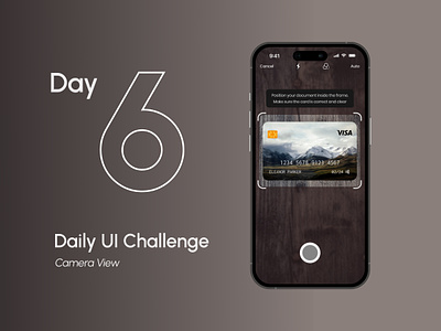 Daily UI Challenge camera view mobile ui
