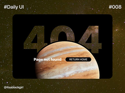 DailyUi 008 | 404 Page Design ui ux