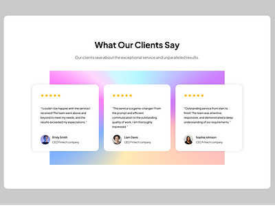 DailyUI 039 - Testimonial 100daysofui clients opinion dailyui dailyui challenge design feedback figma testimonial ui