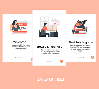 Daily UI #023- Onboarding app design ui ux