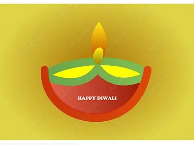 diya lamp light vector illustration on yellow background 2025 damodar lord happy dewali kali puja