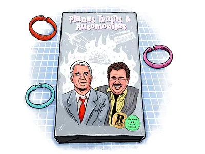 Planes, Trains and Automobiles illustration planes procreate rental retro illustration trains and automobiles vcr