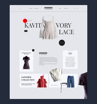 Finesse: Fashion Ecommerce Website Design branding design figma graphic design logo ui ux web webdesign
