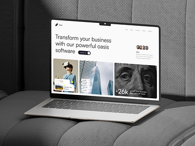 Oasis© SaaS Webflow Template business header hero home landing page minimal saas site template ui ux webflow website