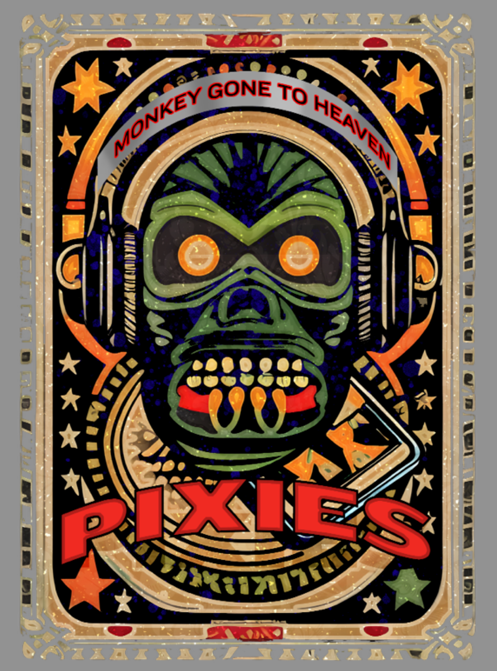 Poster for my favorite PIXIES song band heaven monkey pixies skull