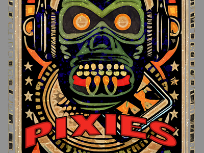 Poster for my favorite PIXIES song band heaven monkey pixies skull