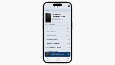 Audio Book App Interface ui