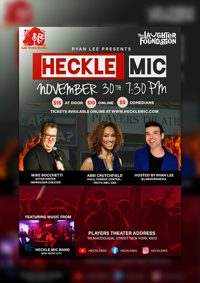 Heckle mic poster banner banner design design design banner flyer design graphic design illustration logo poster design ui