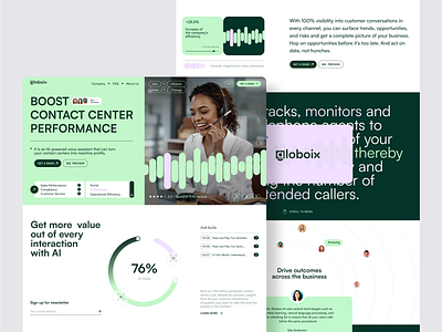Customer Service Landing page agency bpo call center contact center corporate customer design landing page help helpdesk landing lead lead generation qclay saas sales support support team webdesign website bpo website design