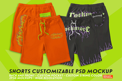 Shorts mockup psd Template back and front sweatshorts mockup apparel back back and front customizable front jogger layered mock up mockup mockups pant photoshop pod print on demand psd short shortpant shortpants shorts sweatpants