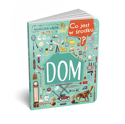 Co jest w środku- Dom Boardbook For Kids art artist book chil childrensbooks cover coverart coverbook design digital art illustration illustrator wimmelbook