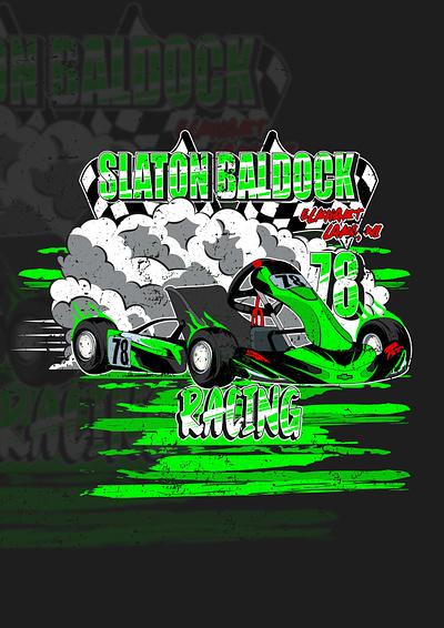 Slaton Baldock kart Racing car racing custom illustration f1 racing faraj art illustration slaton baldock racing t shirt vector art wi
