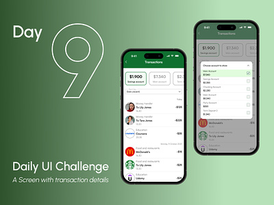 Daily UI Challenge/Banking app banking app finance mobile transaction