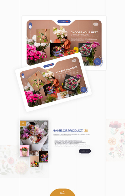 Flowers amazing e-commerce shop graphic design ui