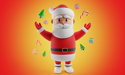 Santa & Christmas • 3D Character • Blender 3d 3d art 3d character 3d illustration b3d blender blender3d character design christmas claus klaus lowpoly render santa xmas