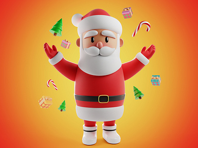 Santa & Christmas • 3D Character • Blender 3d 3d art 3d character 3d illustration b3d blender blender3d character design christmas claus klaus lowpoly render santa xmas